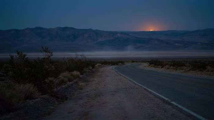 Desert Blue Hour, a free nature image in 16:9 format