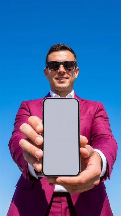 Magenta Suit Phone, a campaign image