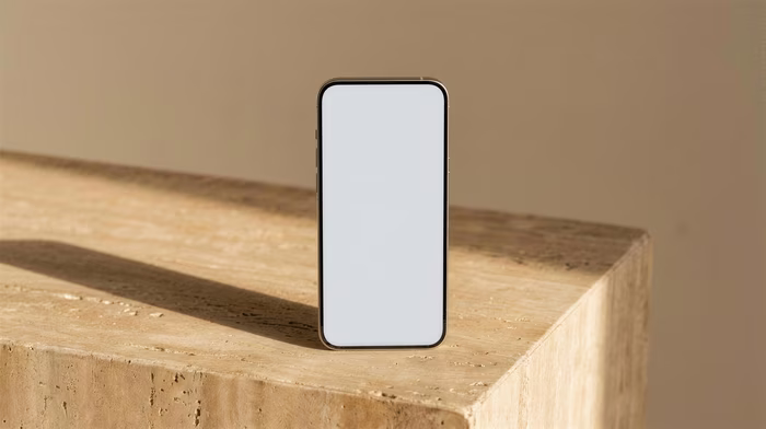 Phone Travertine, a mockup image