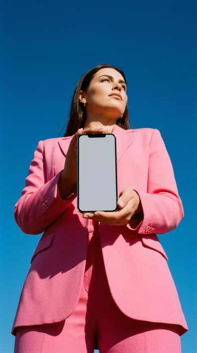 Pink Suit Phone, a campaign image