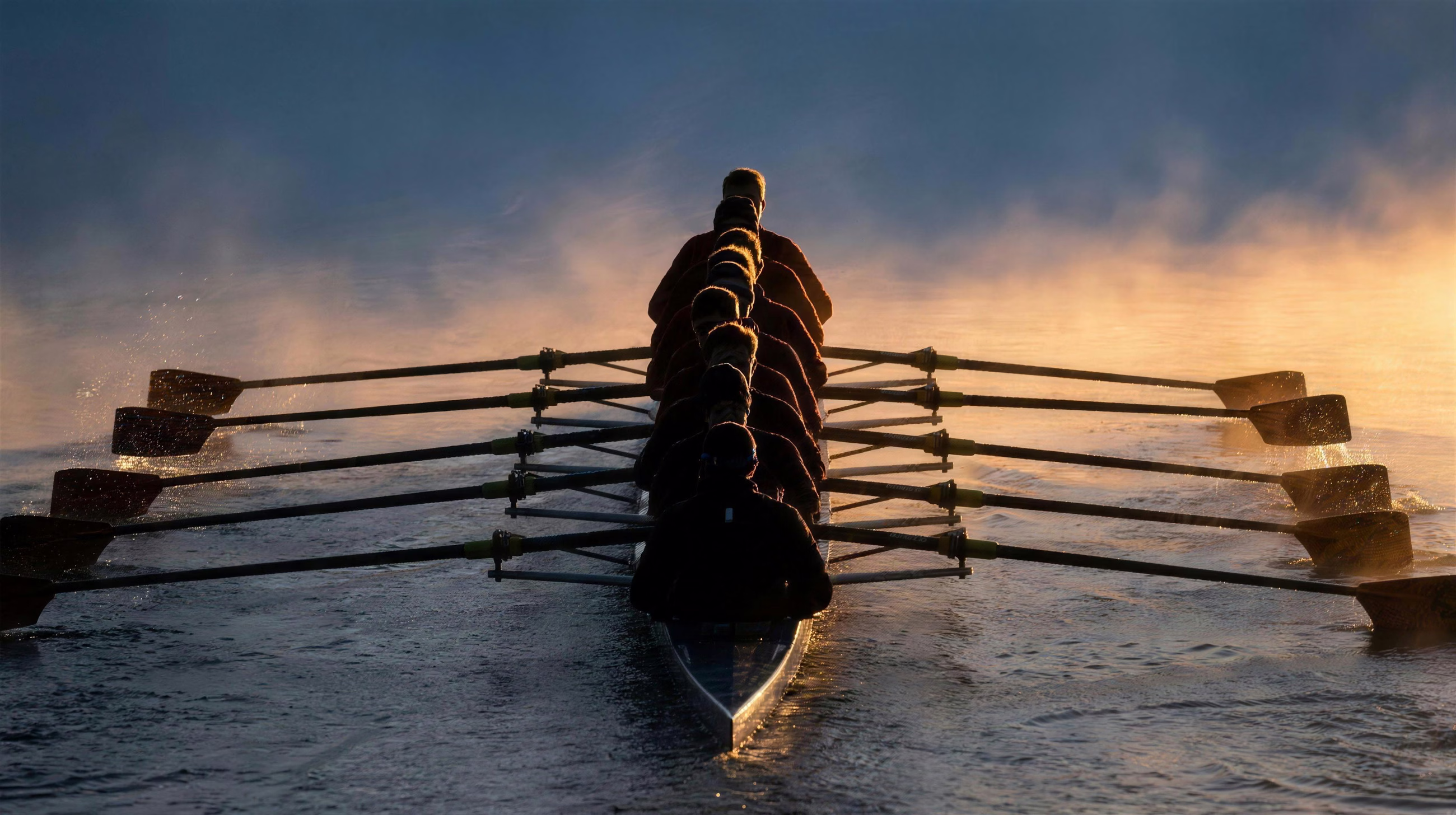 Rowing Dawn, a sport image in 16:9 format