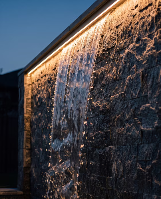 Water Wall, a free texture image in 9:16 format