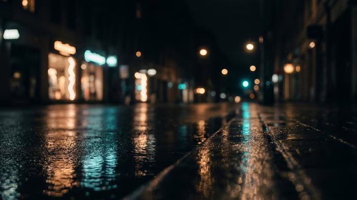 Wet Street Night, a motion image