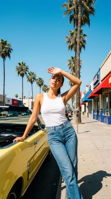 Yellow Car Street, a free campaign image in 9:16 format